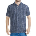 Vintage Blue Denim Jeans Print Men's Polo Shirt