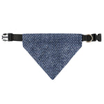 Vintage Blue Denim Jeans Print Over The Collar Dog Bandana