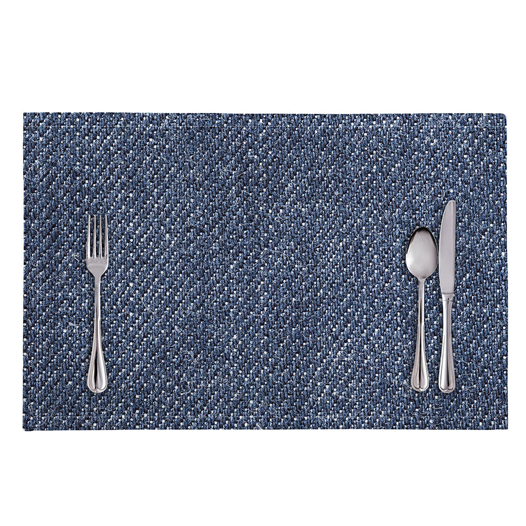 Vintage Blue Denim Jeans Print Placemat