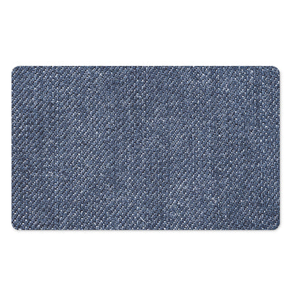 Vintage Blue Denim Jeans Print Polyester Doormat