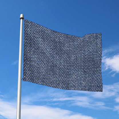 Vintage Blue Denim Jeans Print Polyester Flag