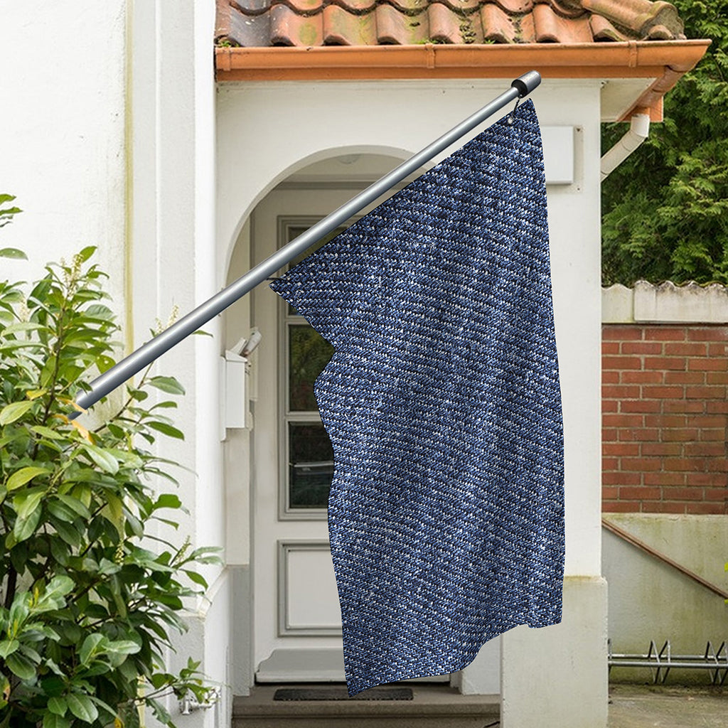 Vintage Blue Denim Jeans Print Polyester Flag
