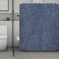 Vintage Blue Denim Jeans Print Polyester Shower Curtain