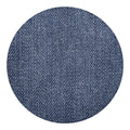 Vintage Blue Denim Jeans Print Round Blanket