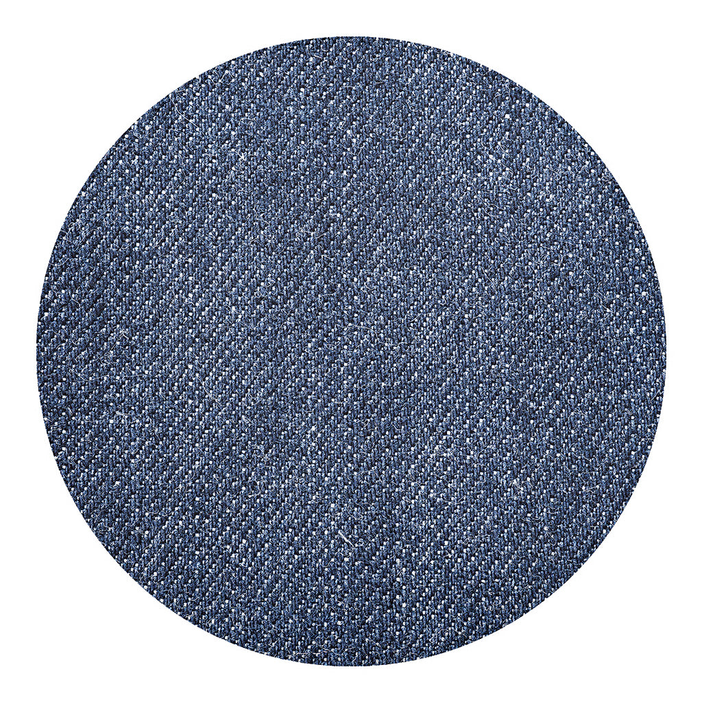 Vintage Blue Denim Jeans Print Round Blanket