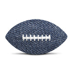 Vintage Blue Denim Jeans Print Rugby Ball