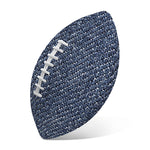 Vintage Blue Denim Jeans Print Rugby Ball