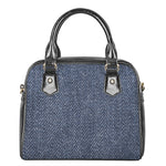 Vintage Blue Denim Jeans Print Shoulder Handbag