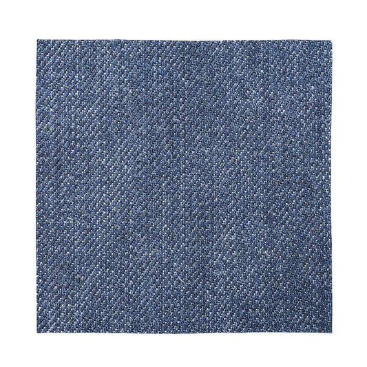 Vintage Blue Denim Jeans Print Silk Bandana