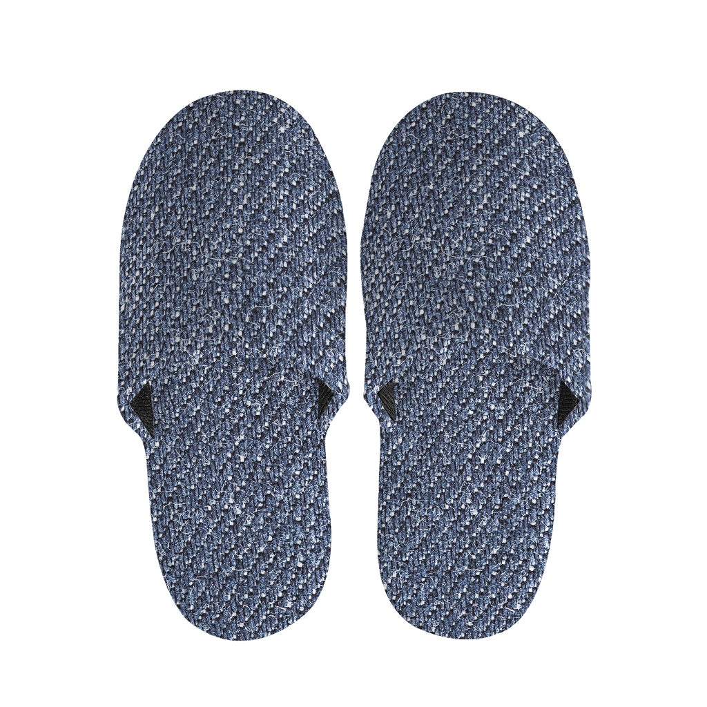 Vintage Blue Denim Jeans Print Slippers