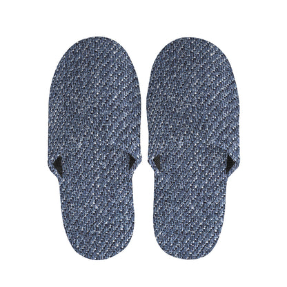 Vintage Blue Denim Jeans Print Slippers