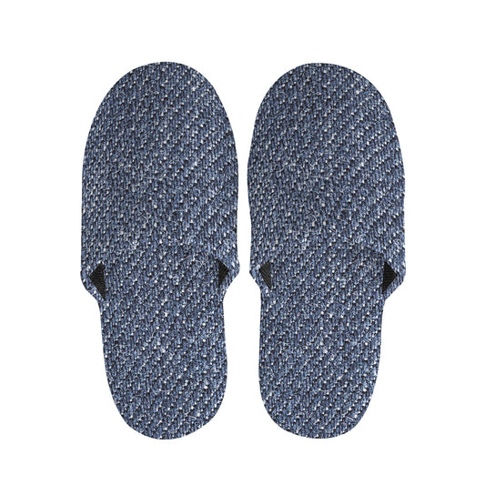 Vintage Blue Denim Jeans Print Slippers