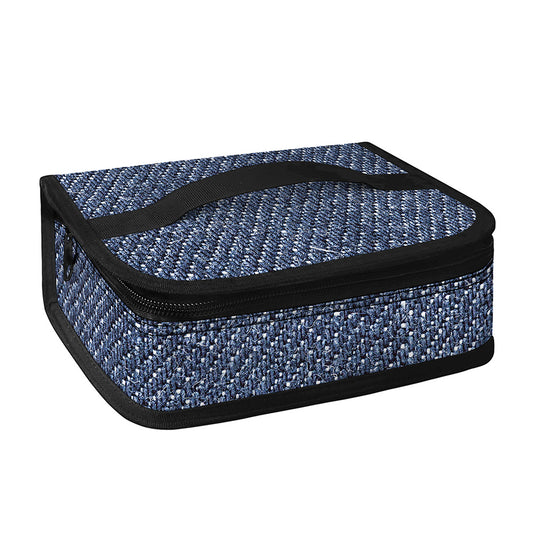 Vintage Blue Denim Jeans Print Small Lunch Bag