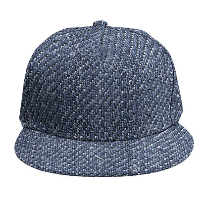 Vintage Blue Denim Jeans Print Snapback Cap