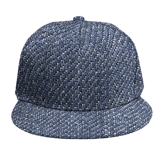 Vintage Blue Denim Jeans Print Snapback Cap