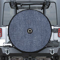Vintage Blue Denim Jeans Print Tire Cover With Camera Hole
