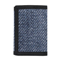 Vintage Blue Denim Jeans Print Trifold Wallet