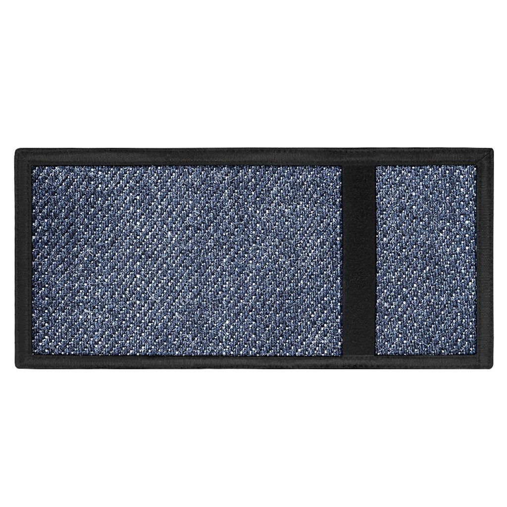Vintage Blue Denim Jeans Print Trifold Wallet