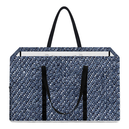 Vintage Blue Denim Jeans Print Utility Tote Bag