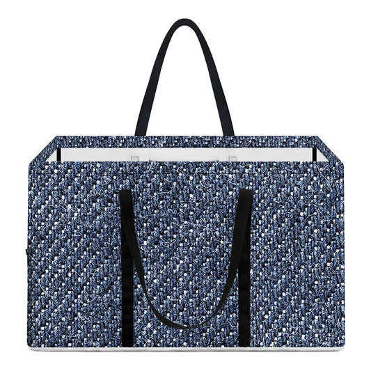 Vintage Blue Denim Jeans Print Utility Tote Bag
