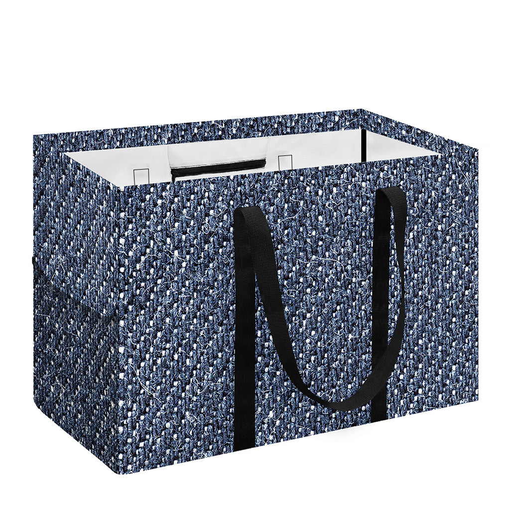 Vintage Blue Denim Jeans Print Utility Tote Bag