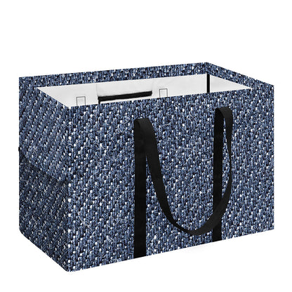 Vintage Blue Denim Jeans Print Utility Tote Bag