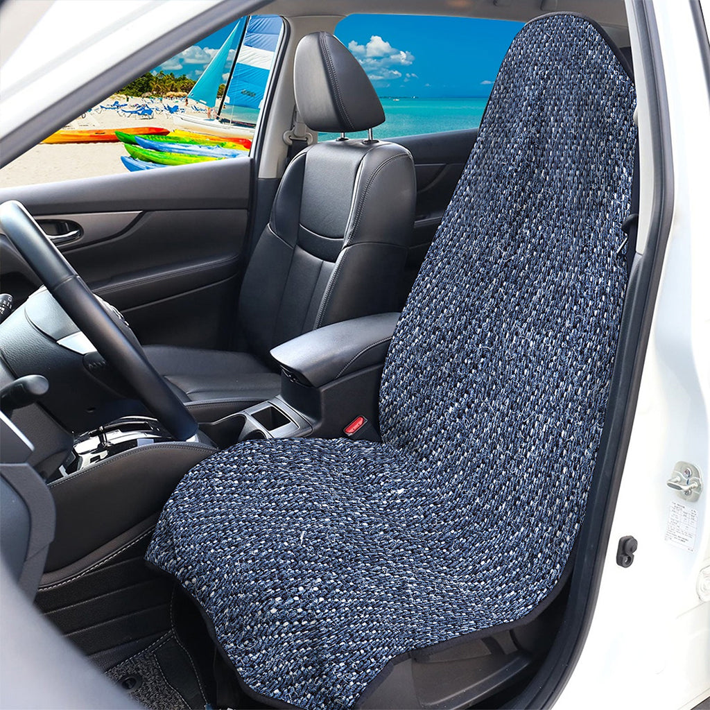 Vintage Blue Denim Jeans Print Waterproof Car Seat Cover