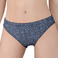 Vintage Blue Denim Jeans Print Women's Panties