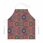 Vintage Bohemian Floral Mandala Print Adjustable Apron
