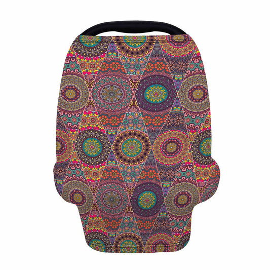 Vintage Bohemian Floral Mandala Print Baby Seat Cover