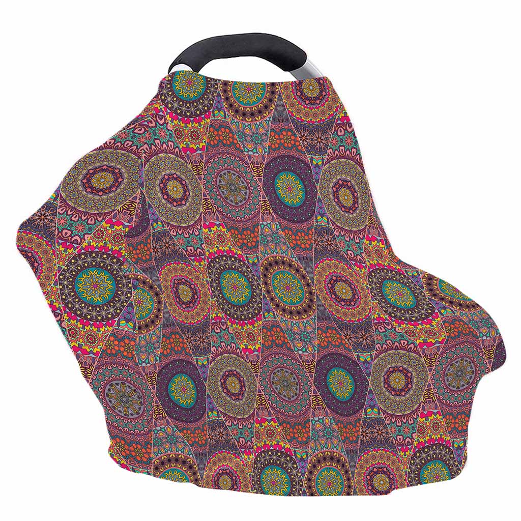 Vintage Bohemian Floral Mandala Print Baby Seat Cover