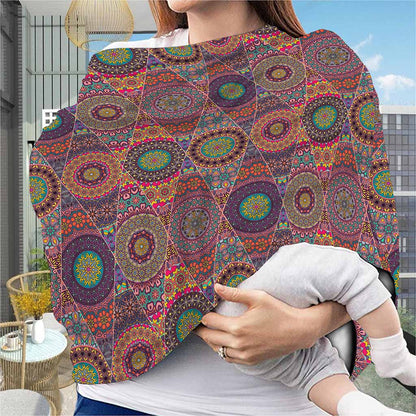 Vintage Bohemian Floral Mandala Print Baby Seat Cover