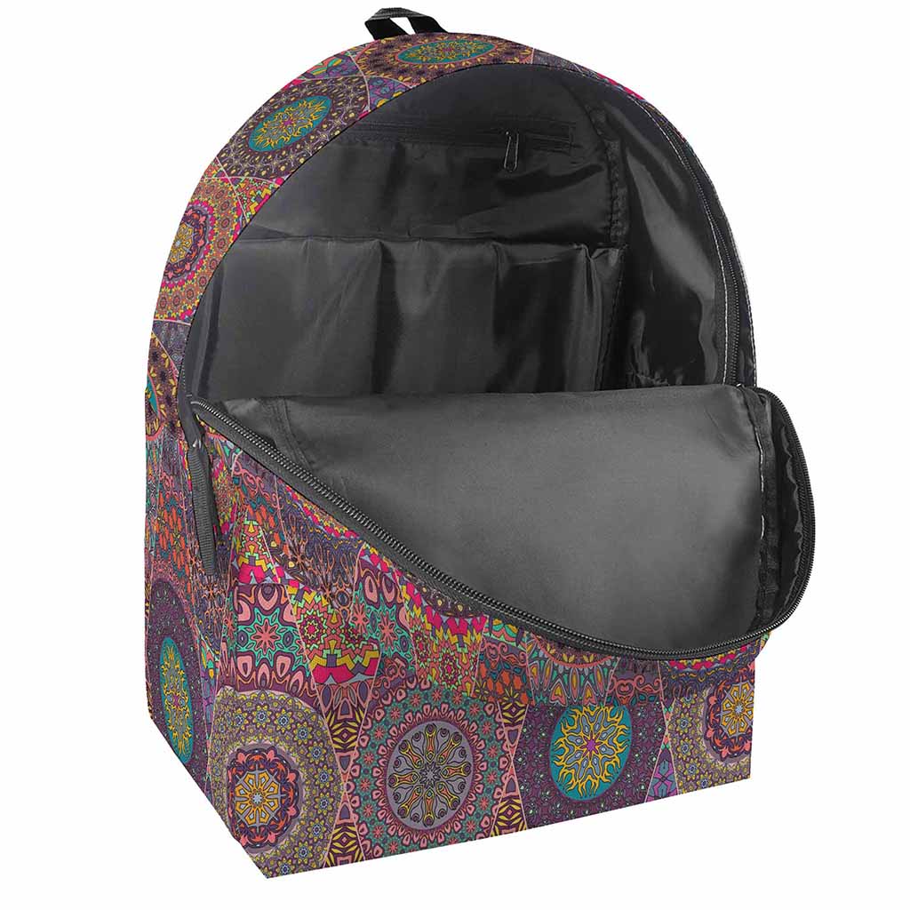 Vintage Bohemian Floral Mandala Print Backpack