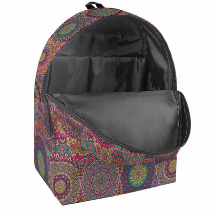 Vintage Bohemian Floral Mandala Print Backpack