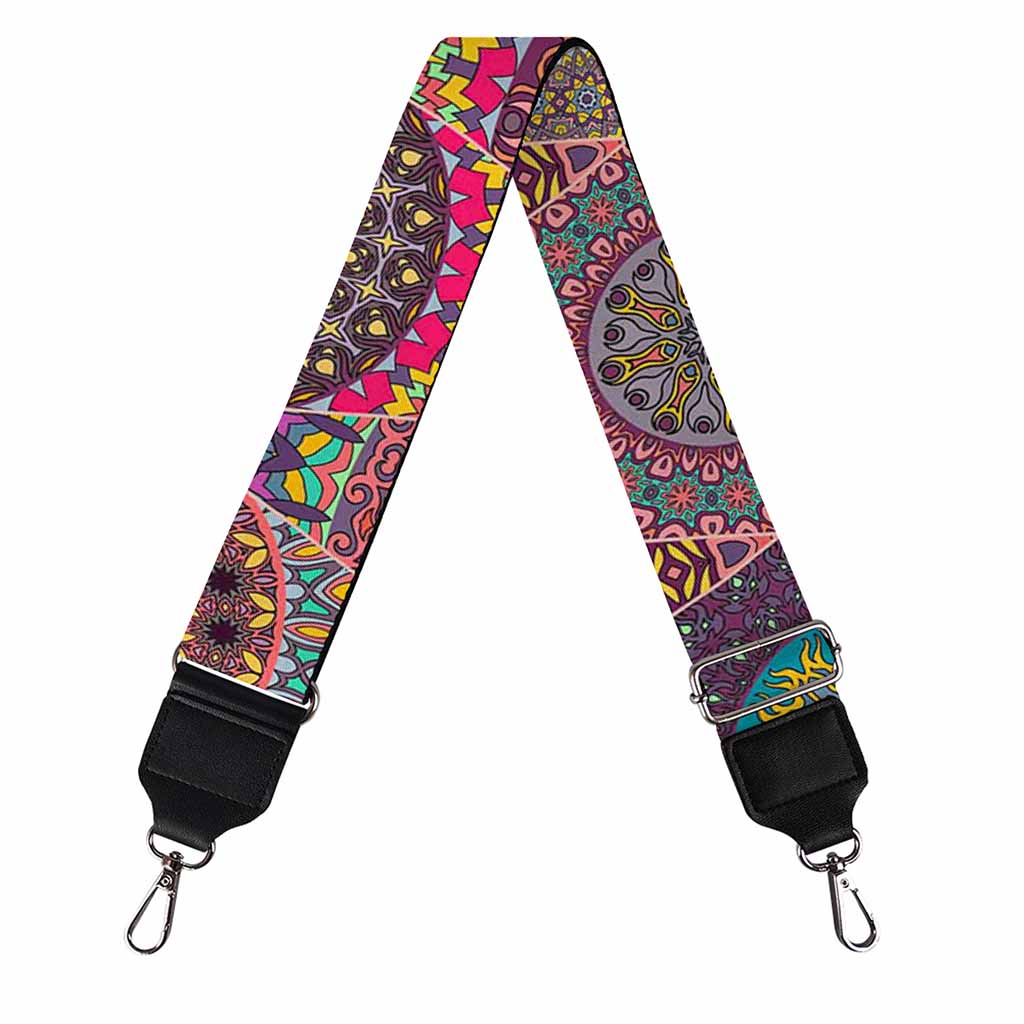Vintage Bohemian Floral Mandala Print Bag Strap