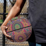 Vintage Bohemian Floral Mandala Print Basketball