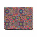 Vintage Bohemian Floral Mandala Print Bifold Wallet