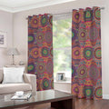 Vintage Bohemian Floral Mandala Print Dimout Grommet Curtains