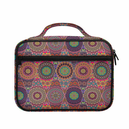 Vintage Bohemian Floral Mandala Print Briefcase Bible Bag