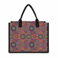 Vintage Bohemian Floral Mandala Print Canvas Tote Bag