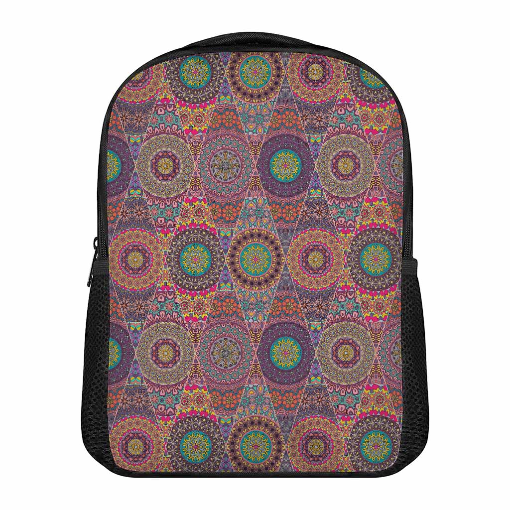 Vintage Bohemian Floral Mandala Print Casual Backpack