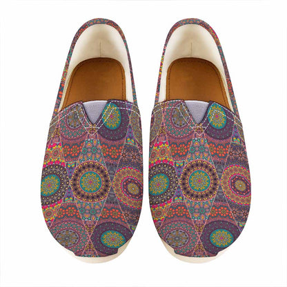 Vintage Bohemian Floral Mandala Print Casual Shoes