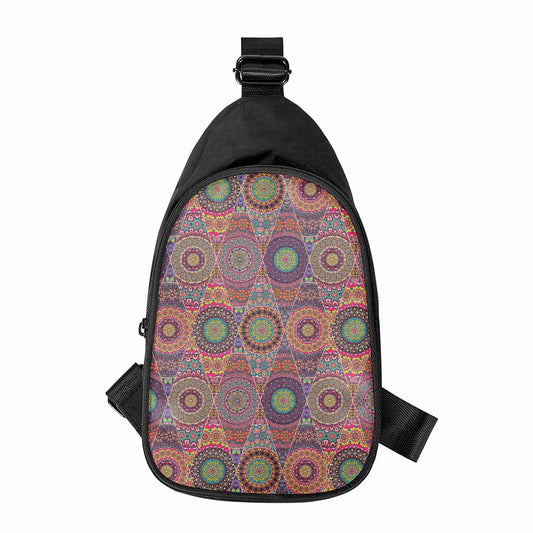 Vintage Bohemian Floral Mandala Print Chest Bag