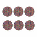 Vintage Bohemian Floral Mandala Print Coaster Set