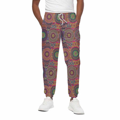 Vintage Bohemian Floral Mandala Print Cotton Pants