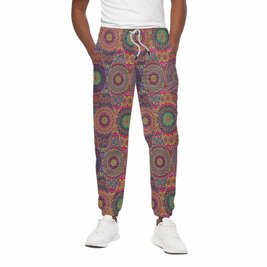 Vintage Bohemian Floral Mandala Print Cotton Pants
