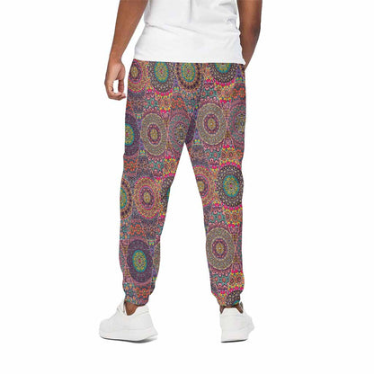 Vintage Bohemian Floral Mandala Print Cotton Pants