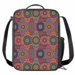 Vintage Bohemian Floral Mandala Print Crossbody Lunch Bag