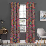 Vintage Bohemian Floral Mandala Print Curtain