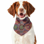 Vintage Bohemian Floral Mandala Print Dog Bandana